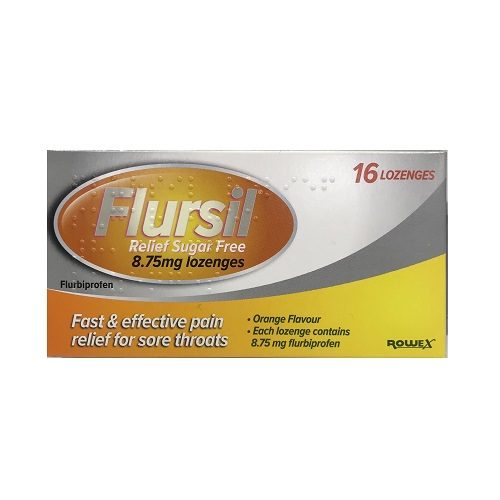 FLURSIL RELIEF 8.75MG FLURBIPROFEN LOZENGES (16) Foley's Chemist