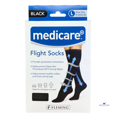 Flight Socks - Black - Medicare